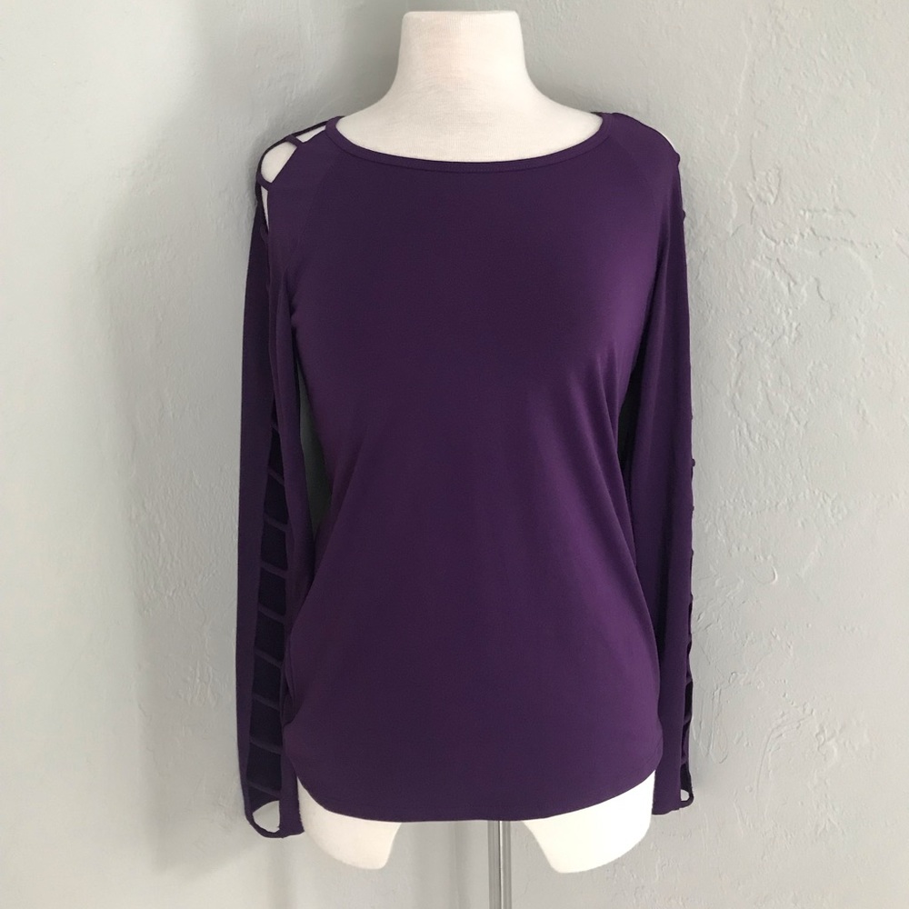 NWT Beautiful Plum Top with cutout arms